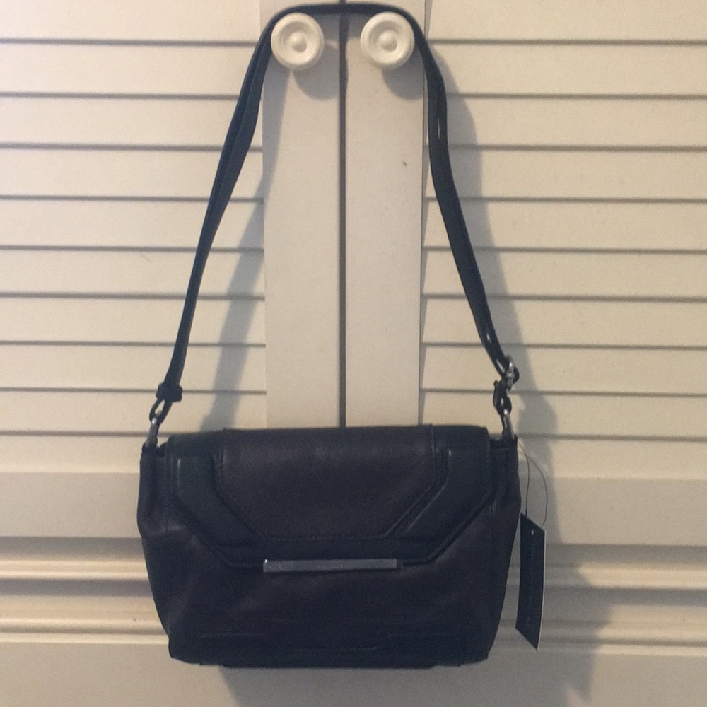 Women’s leather brown & black cross body purse bag